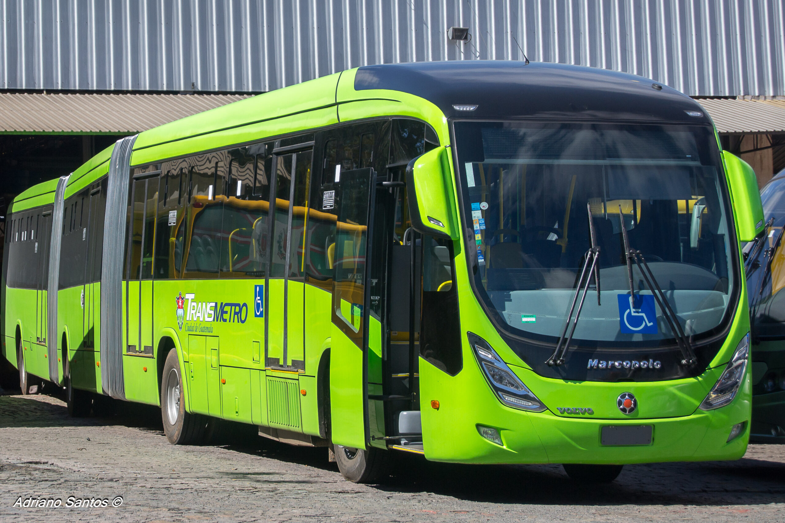 Autobús biarticulado del Transmetro de Guatemala (imagen ilustrativa)