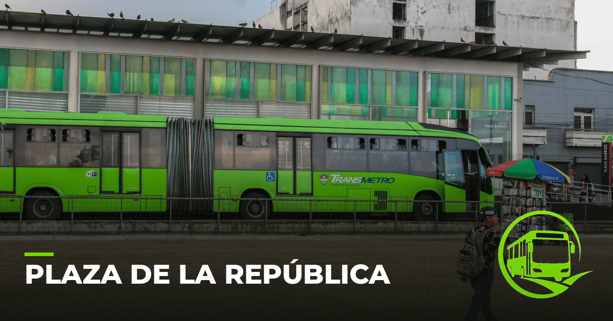 Parada Plaza de la República del Transmetro Guatemala